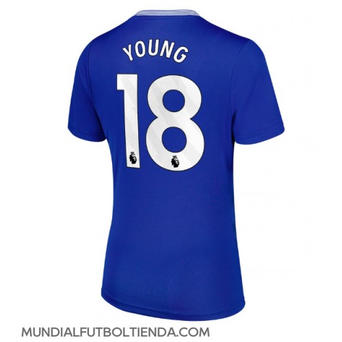 Camiseta Everton Ashley Young #18 Primera Equipación Replica 2024-25 para mujer mangas cortas